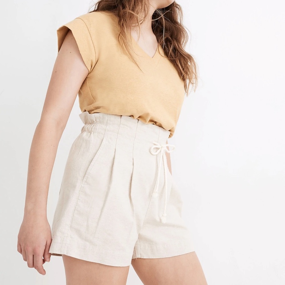 Madewell Drawstring Pull-On Paperbag Shorts - Picture 7 of 7